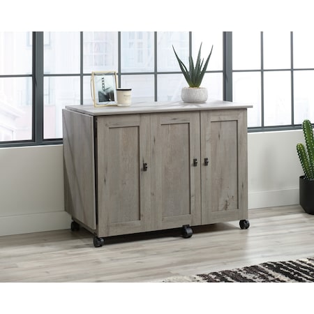 Sauder Sewing Craft Cart Myo , Drop leaf provides extra work space for sewing or crafts 426136